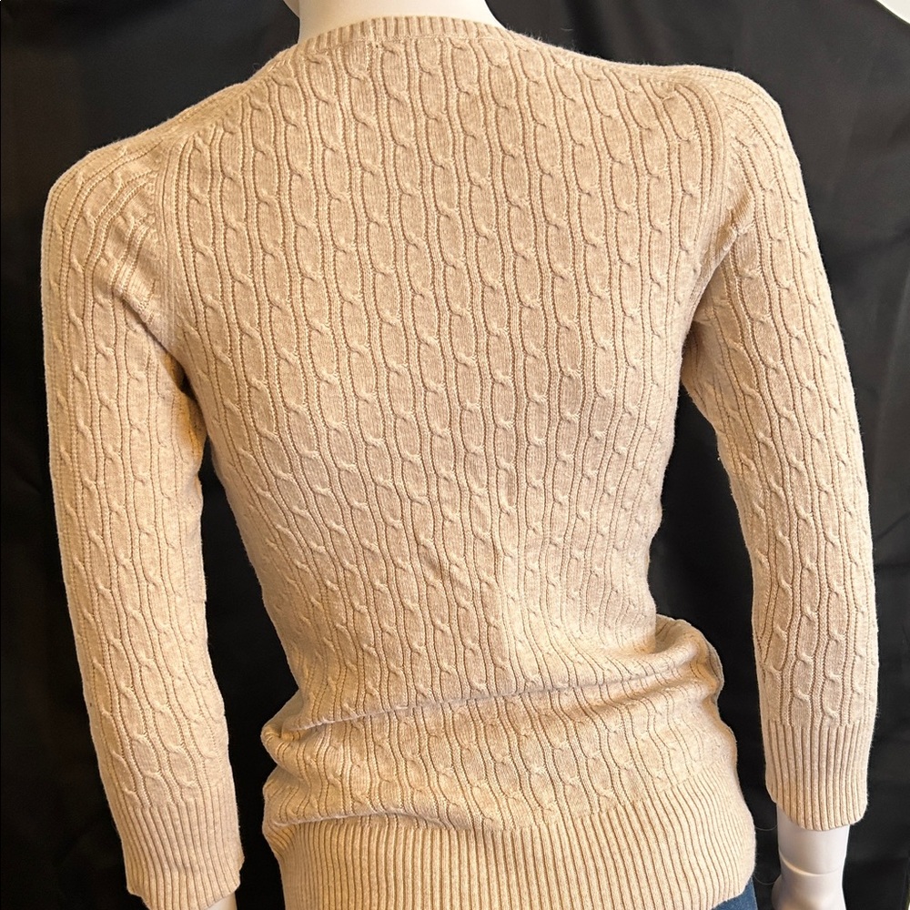 GAP Women's Cable Knit Sweater - Beige - Picture 2 of 5